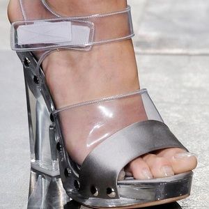 Prada Lucite heels Grey Final Sale
