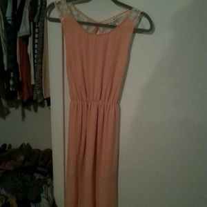 Coral maxi dress