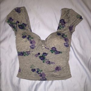Urban outfitters floral crop top