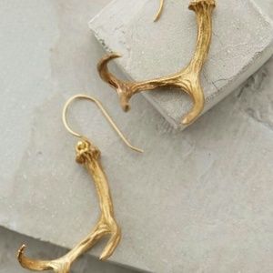 Anthropologie Antler Drop Earrings