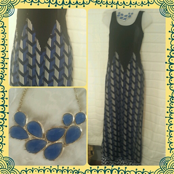 Blue n Black Maxi - Picture 1 of 4