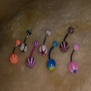 Beautiful belly piercings