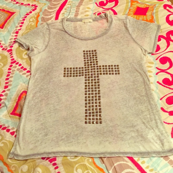 Grey studded Cross Top