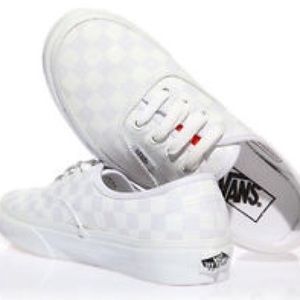 ✨ White Checkerboard Vans ✨