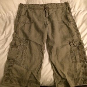 Grey/olive linen BKE pants