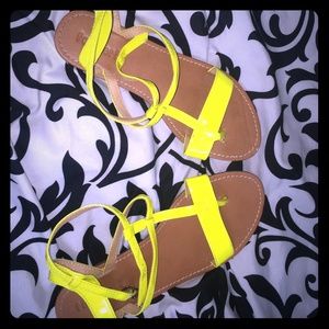 Practically new neon sandals