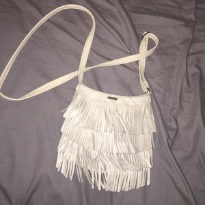 Hollister Grey Fringed Crossbody