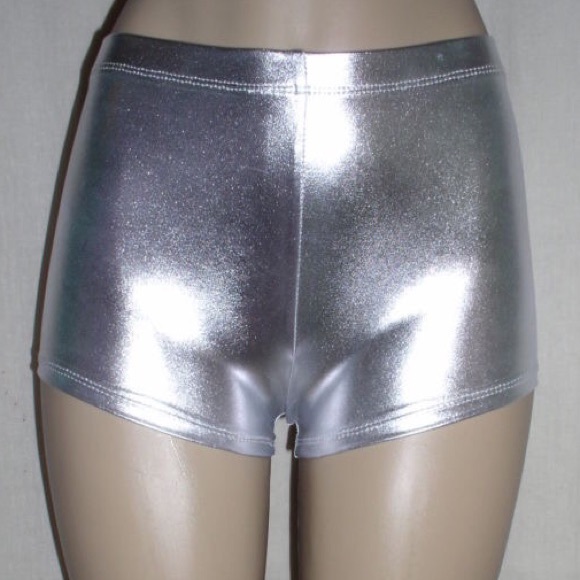 High Waisted Metallic Shorts