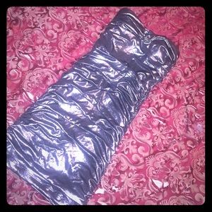 Silver shimmer strapless club dress