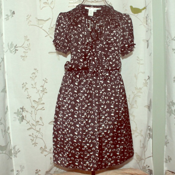 Max Studio - Heart Print Dress w/front tie