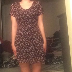 Button up floral dress