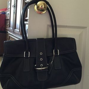 Coach handbag black leather