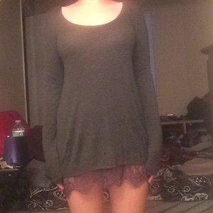 Charcoal sweater tunic