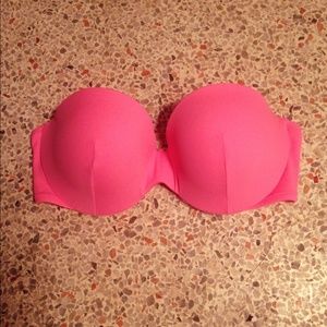 Pink Bandeau Bathing Suit Top