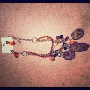 Leopard necklace and earring set!