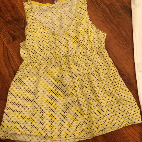 J. Crew Yellow Cotton Babydoll Top