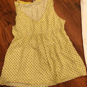 J. Crew Yellow Cotton Babydoll Top