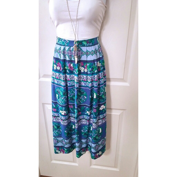 Multicolor floral print skirt - Picture 3 of 4