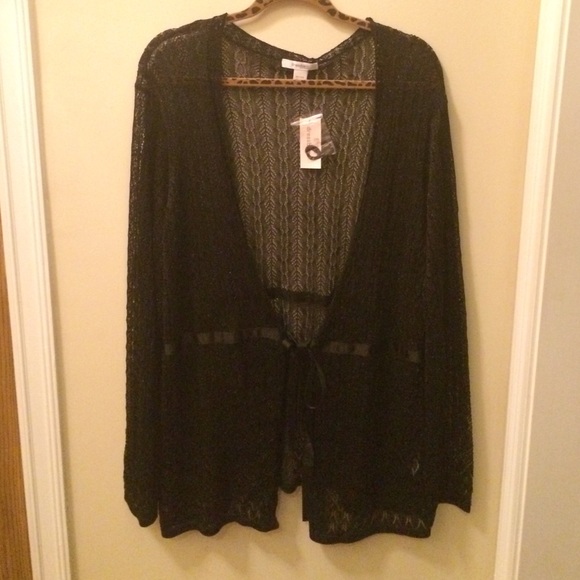 Black lace cardigan