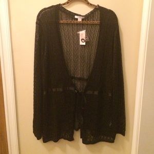Black lace cardigan