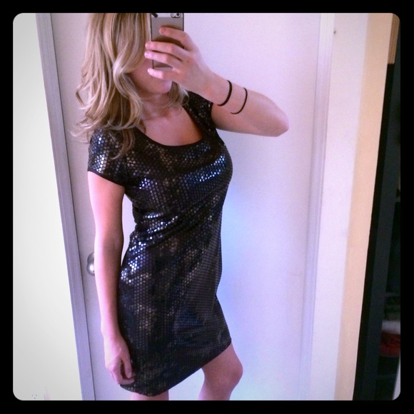 Metallic black party dress - Picture 1 of 3