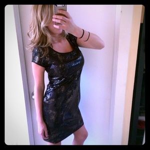 Metallic black party dress