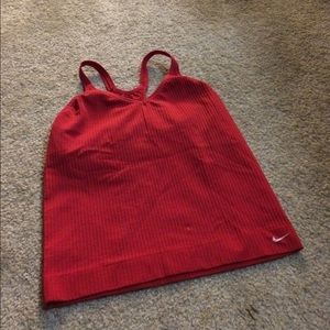 Red Nike sports bra