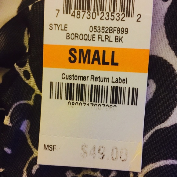 INC Baroque Floral Print Sleeveless Top NWT - Picture 3 of 3