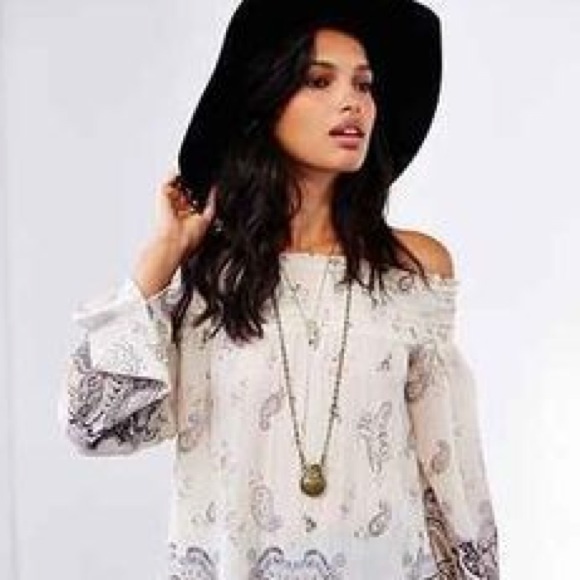 Band of Gypsies Boho Print off the Shoulder