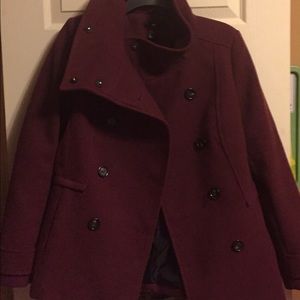 Wine color coat