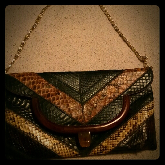 Snakeskin Clutch