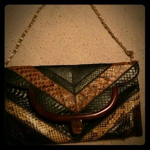 Snakeskin Clutch