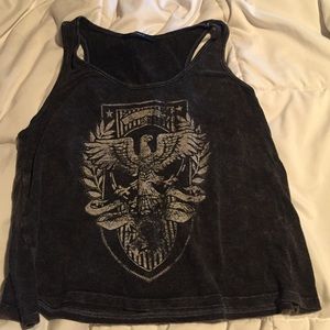 Acid Wash Army Crop Top