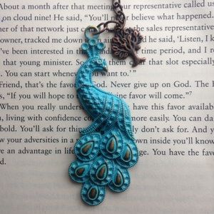 Peacock and Tree of Life Keychain