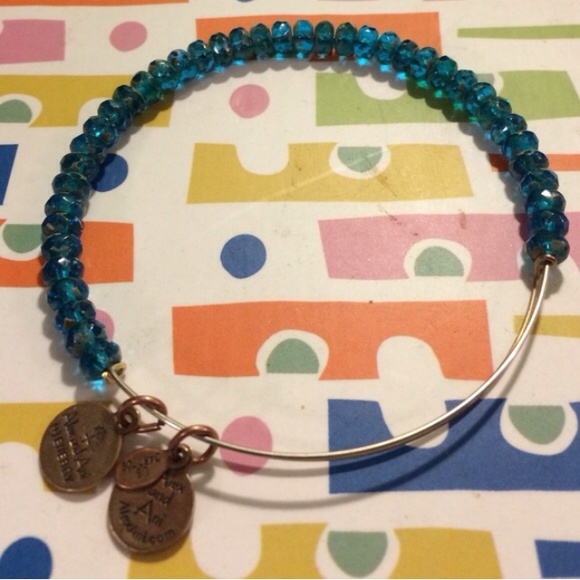 Alex & Ani Luminary Beaded Bracelet Aqua