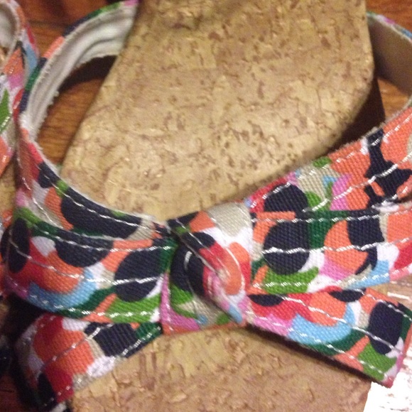 Colorful cork strappy sandals - Picture 2 of 4