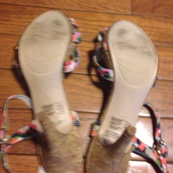 Colorful cork strappy sandals - Picture 4 of 4