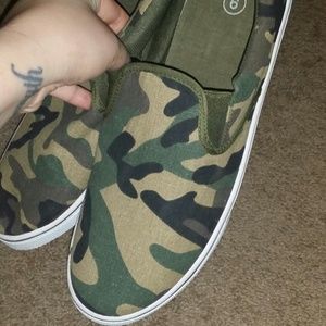 Nwot,  camo slip-ons.