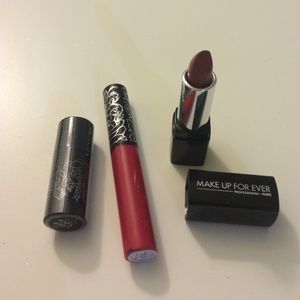 Kat Von D and Make Up For Ever lipstick set