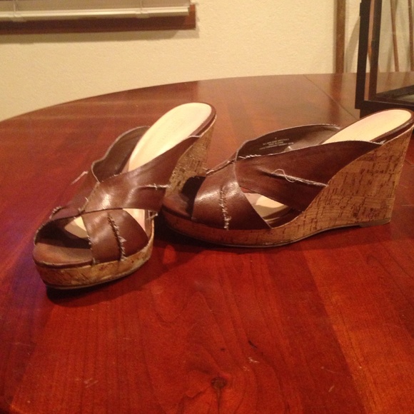 Cork wedge sandals