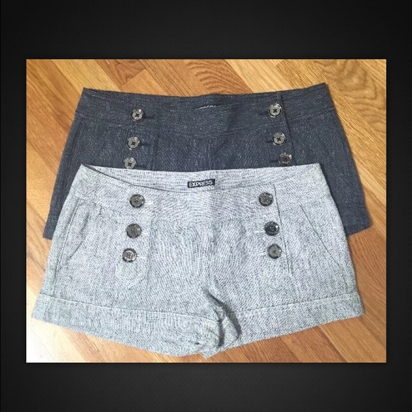Express Other - NWT 2 Express Shorts Linen/Cotton Sailor Buttons 6