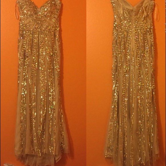 Jovani Champagne Prom Dress - Picture 4 of 4