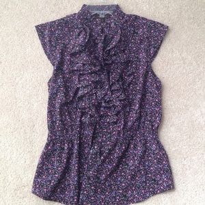 The Limited Sleeveless Floral Blouse