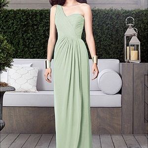 DESSY COLLECTION FULL LENGTH ONE SHOULDER GOWN