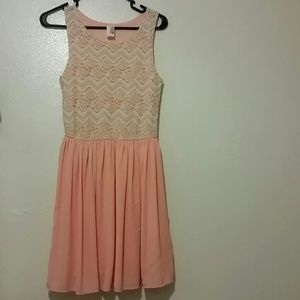 Peach/mint lace dress