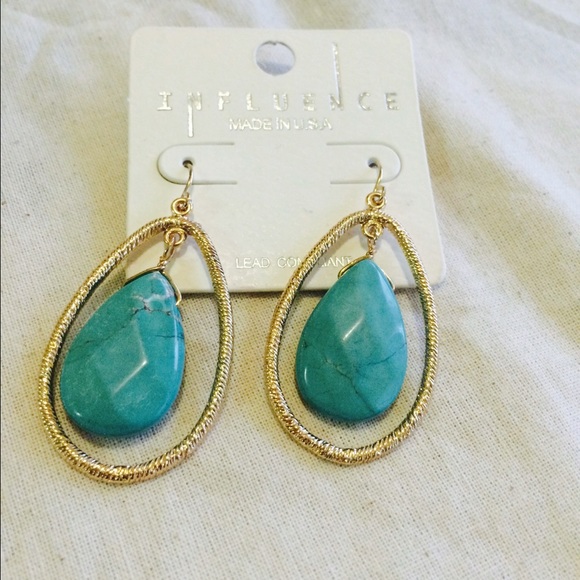 Turquoise Stone Earring - Picture 1 of 1