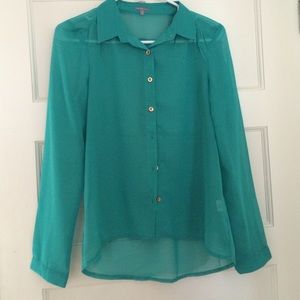 NWT Green chiffon blouse