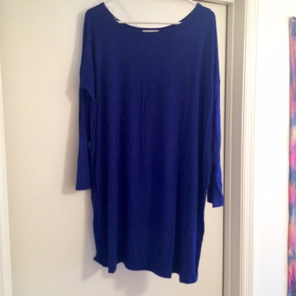 Royal blue Necessary clothing piko inspired dress