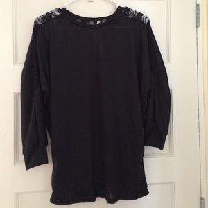 Black top with lace detail