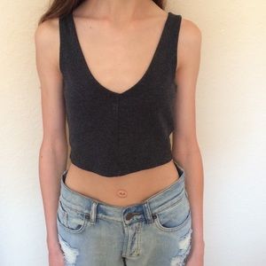 Grey Topshop crop top